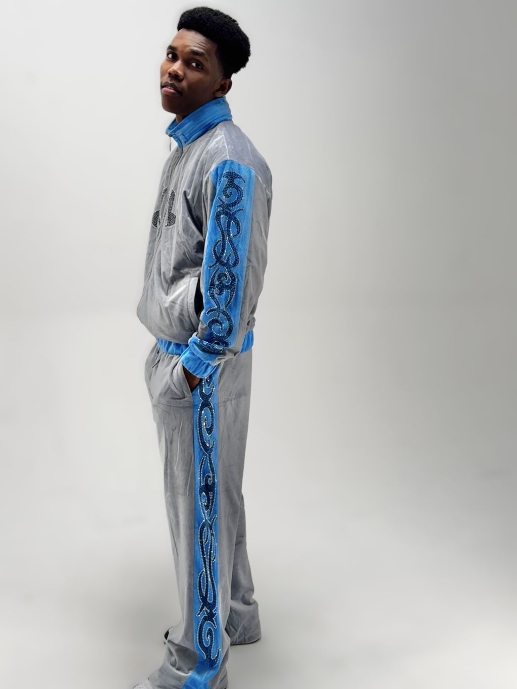 Nardo Blu "Signature" Velvour Tracksuit